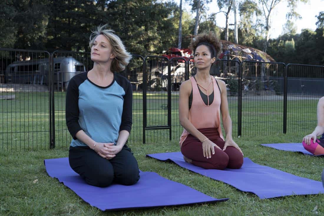 THE FOSTERS - "Just Say Yes" - In the 100th episode, Brandon and Grace go on a road trip and discover a lot about each other, while Mariana and Emma vie for a competitive internship. Stef and Lena go on a couples retreat to reconnect. This episode of "The Fosters" airs Tuesday, March 13 (8:00 - 9:01 p.m. EDT) on Freeform. (Freeform/Eric McCandless) TERI POLO, SHERRI SAUM THE FOSTERS - "Just Say Yes" - In the 100th episode, Brandon and Grace go on a road trip and discover a lot about each other, while Mariana and Emma vie for a competitive internship. Stef and Lena go on a couples retreat to reconnect. This episode of "The Fosters" airs Tuesday, March 13 (8:00 - 9:01 p.m. EDT) on Freeform. (Freeform/Eric McCandless) TERI POLO, SHERRI SAUM