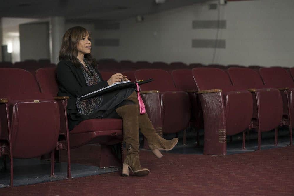 RISE -- "Pilot" Episode 101 -- Pictured: Rosie Perez as Tracey Wolfe -- (Photo by: Peter Kramer/NBC)