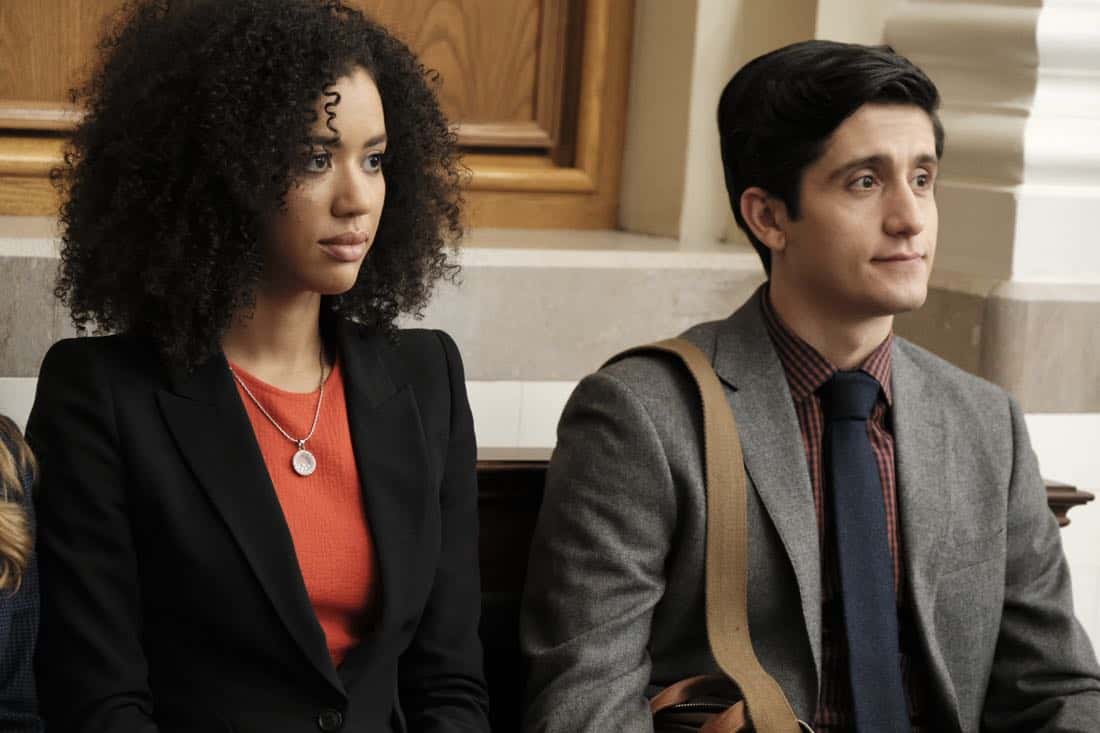 FOR THE PEOPLE - "Pilot" - Set in the United States District Court for the Southern District of New York (a.k.a. "The Mother Court"), the new Shondaland series follows six talented young lawyers working on opposite sides of the law and handling the most high-profile and high-stakes federal cases in the country. These lawyers will be put to the test both personally and professionally as their lives intersect in and out of America's most prestigious trial court, on "For The People," TUESDAY, MARCH 13 (10:00-11:00 p.m. EDT), on The ABC Television Network. (ABC/Nicole Wilder) JASMIN SAVOY BROWN, WESAM KEESH FOR THE PEOPLE - "Pilot" - Set in the United States District Court for the Southern District of New York (a.k.a. "The Mother Court"), the new Shondaland series follows six talented young lawyers working on opposite sides of the law and handling the most high-profile and high-stakes federal cases in the country. These lawyers will be put to the test both personally and professionally as their lives intersect in and out of America's most prestigious trial court, on "For The People," TUESDAY, MARCH 13 (10:00-11:00 p.m. EDT), on The ABC Television Network. (ABC/Nicole Wilder) JASMIN SAVOY BROWN, WESAM KEESH