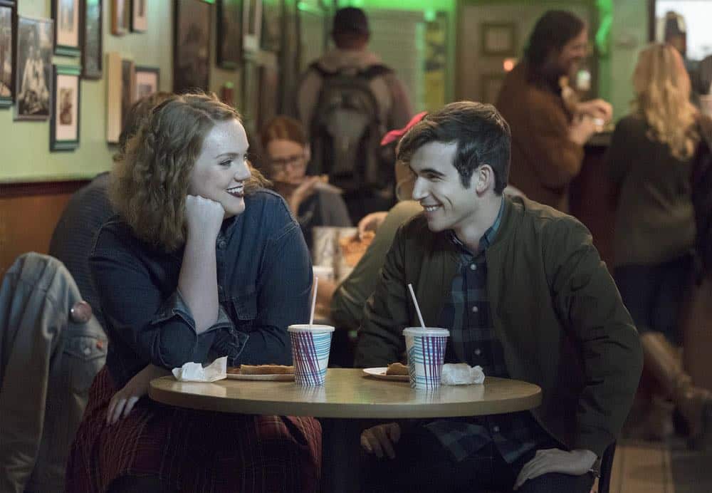 RISE -- "Most of All to Dream" Episode 102 -- Pictured: (l-r) Shannon Purser as Anabelle, Ted Sutherland as Simon Saunders -- (Photo by: Virginia Sherwood/NBC)