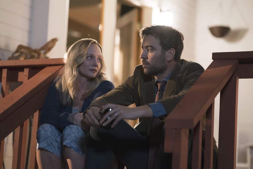 RISE -- "Most of All to Dream" Episode 102 -- Pictured: (l-r) Marley Shelton as Gail Mazzuchelli, Josh Radnor as Lou Mazzuchelli -- (Photo by: Peter Kramer/NBC)