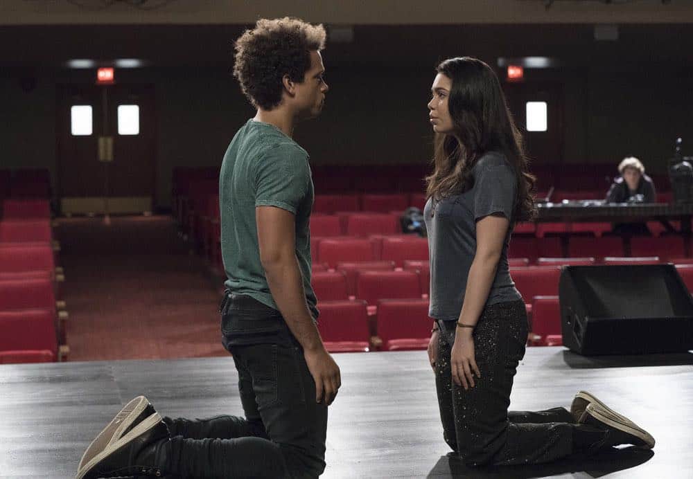 RISE -- "Most of All to Dream" Episode 102 -- Pictured: (l-r) Damon J. Gillespie as Robbie Thorne, Auli'i Cravalho as Lilette Suarez -- (Photo by: Virginia Sherwood/NBC)