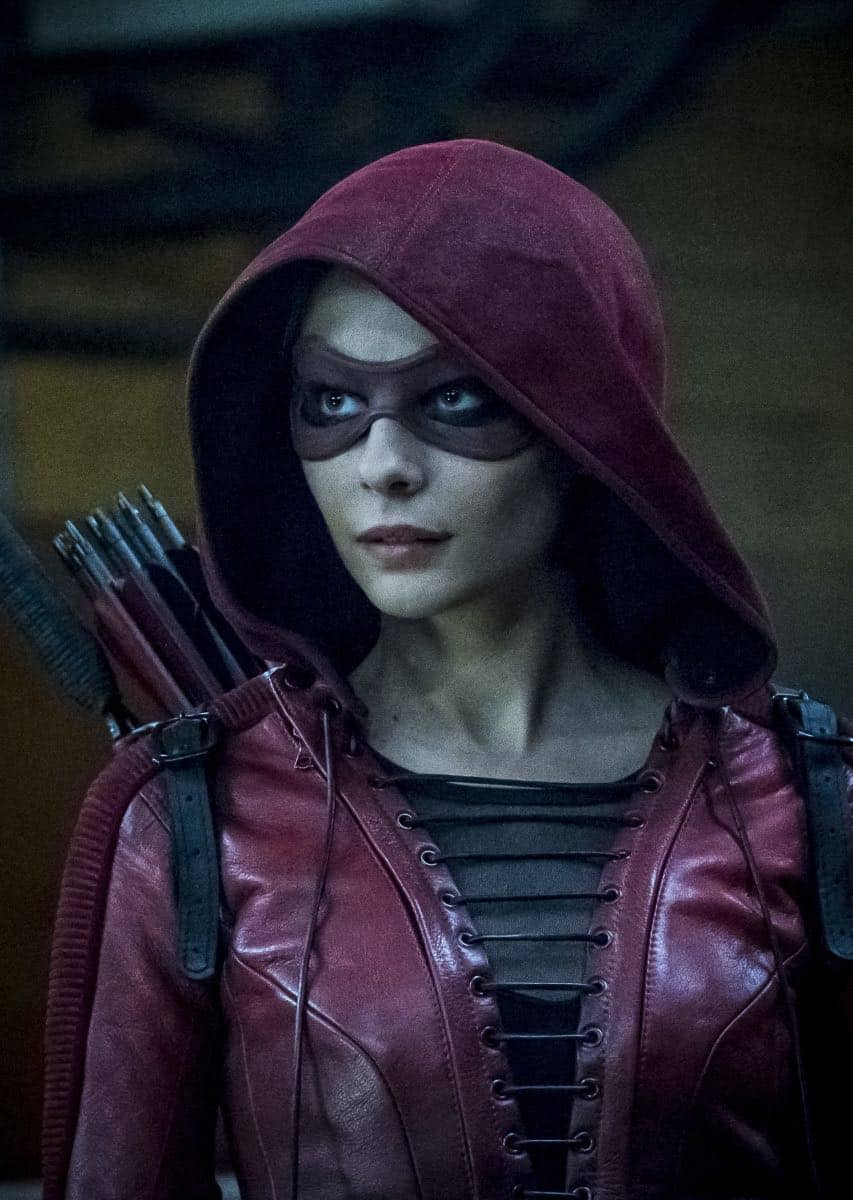 Arrow -- "The Thanatos Guild" -- Image Number: AR616b_0213.jpg -- Pictured: Willa Holland as Thea Queen/Speedy -- Photo: Katie Yu/The CW -- é 2018 The CW Network, LLC. All rights reserved.