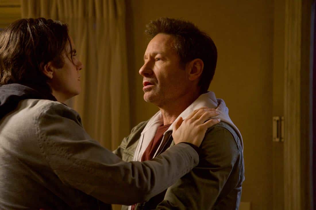 THE X-FILES: L-R: Guest star Miles Robbins and David Duchovny in the "My Struggle IV" season finale episode of THE X-FILES airing Wednesday, March 21 (8:00-9:00 PM ET/PT) on FOX. ©2018 Fox Broadcasting Co. Cr: Shane Harvey/FOX