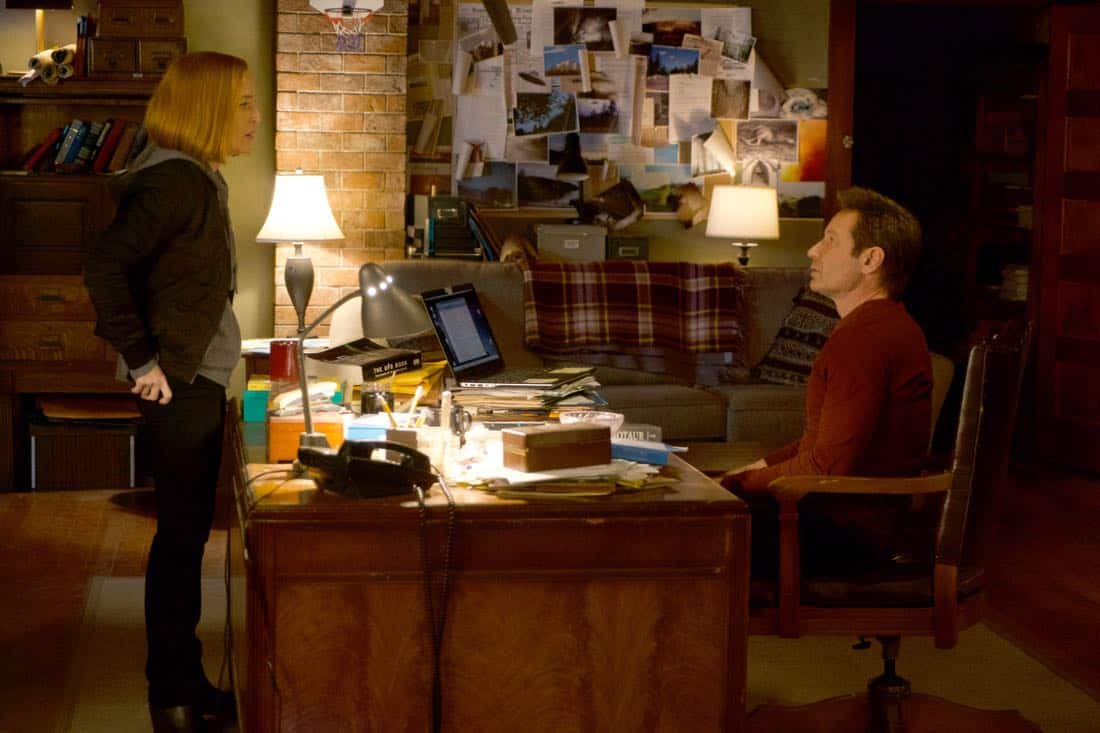 THE X-FILES: L-R: Gillian Anderson and David Duchovny in the "My Struggle IV" season finale episode of THE X-FILES airing Wednesday, March 21 (8:00-9:00 PM ET/PT) on FOX. ©2018 Fox Broadcasting Co. Cr: Shane Harvey/FOX