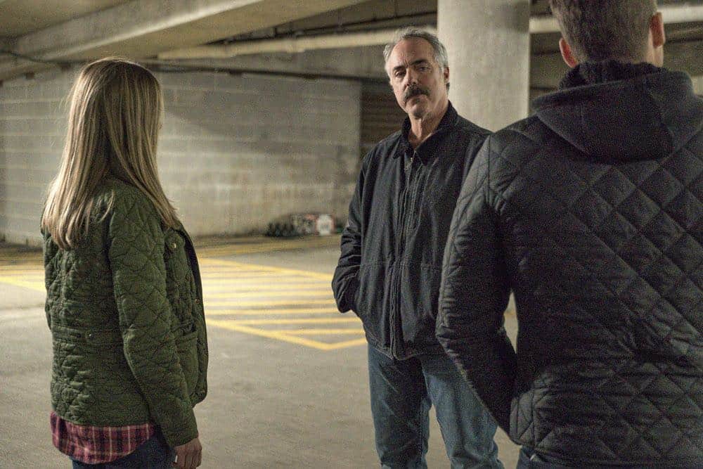 CHICAGO P.D. -- "Ghosts" Episode 518 -- Pictured: (l-r) Tracy Spiridakos as Hailey Upton, Titus Welliver as Ronald Booth-- (Photo by: Matt Dinerstein/NBC) CHICAGO P.D. -- "Ghosts" Episode 518 -- Pictured: (l-r) Tracy Spiridakos as Hailey Upton, Titus Welliver as Ronald Booth-- (Photo by: Matt Dinerstein/NBC)