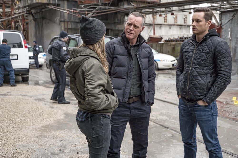 CHICAGO P.D. -- "Ghosts" Episode 518 -- Pictured: (l-r) Tracy Spiridakos as Hailey Upton, Jason Beghe as Hank Voight, Jesse Lee Soffer as Jay Halstead -- (Photo by: Matt Dinerstein/NBC) CHICAGO P.D. -- "Ghosts" Episode 518 -- Pictured: (l-r) Tracy Spiridakos as Hailey Upton, Jason Beghe as Hank Voight, Jesse Lee Soffer as Jay Halstead -- (Photo by: Matt Dinerstein/NBC)