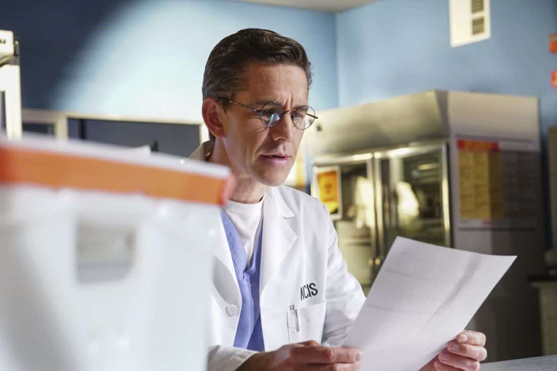 ÃÂDeath From AboveààThe NCIS headquarters are evacuated after the team discovers a body as well as bomb materials on the roof of the squad room. Also, the team reads the first draft of DuckyÃÂs book, on NCIS, Tuesday, March 27 (8:00-9:00 PM, ET/PT) on the CBS Television Network. Pictured: Brian Dietzen. Photo: Monty Brinton/CBS é2018 CBS Broadcasting, Inc. All Rights Reserved