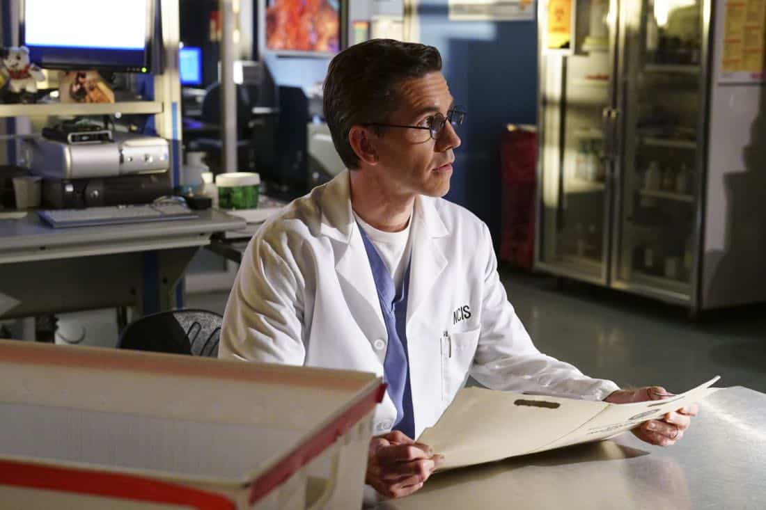 ÃÂDeath From AboveààThe NCIS headquarters are evacuated after the team discovers a body as well as bomb materials on the roof of the squad room. Also, the team reads the first draft of DuckyÃÂs book, on NCIS, Tuesday, March 27 (8:00-9:00 PM, ET/PT) on the CBS Television Network. Pictured: Brian Dietzen. Photo: Monty Brinton/CBS é2018 CBS Broadcasting, Inc. All Rights Reserved