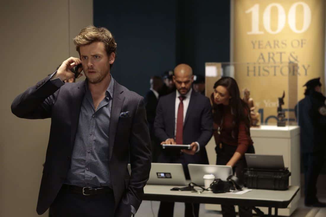 DECEPTION - "Escapology" - When an art museum docent is held hostage, Kay enlists Cameron and his team to help rescue her using the art of escapology, on "Deception," airing SUNDAY, MARCH 25 (10:01-11:00 p.m. EDT), on The ABC Television Network. (ABC/Giovanni Rufino) JACK CUTMORE, AMAURY NOLASCO, ILFENESH HADERA