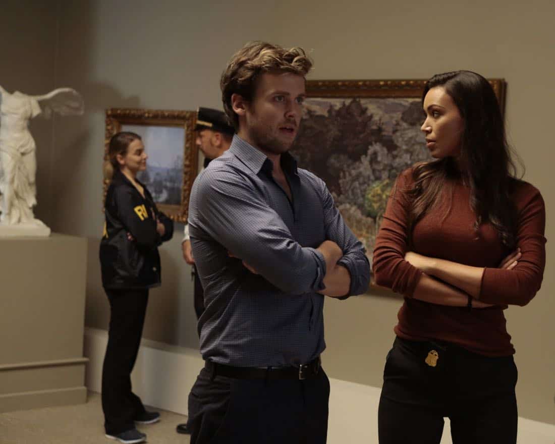 DECEPTION - "Escapology" - When an art museum docent is held hostage, Kay enlists Cameron and his team to help rescue her using the art of escapology, on "Deception," airing SUNDAY, MARCH 25 (10:01-11:00 p.m. EDT), on The ABC Television Network. (ABC/Giovanni Rufino) JACK CUTMORE, ILFENESH HADERA