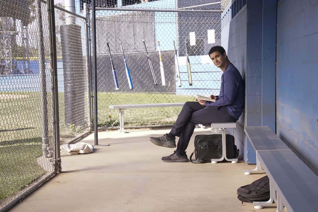 "Foul Balls" -- Team Scorpion must use their high IQs to win a softball game when the homeland director challenges, with all of their future government contracts on the line. Also, Walter's secret night out with Florence puts Toby and Happy on edge, on SCORPION, Monday, March 26 (10:00-11:00 PM, ET/PT) on the CBS Television Network. Pictured: Elyes Gabel. Photo: Cliff Lipson/CBS é2018 CBS Broadcasting, Inc. All Rights Reserved