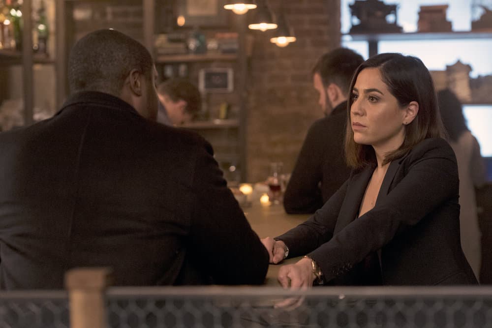 BLINDSPOT -- "Artful Dodge" Episode 316 -- Pictured: Audrey Esparza as Tasha Zapata -- (Photo by: David Giesbrecht/NBC/Warner Bros)