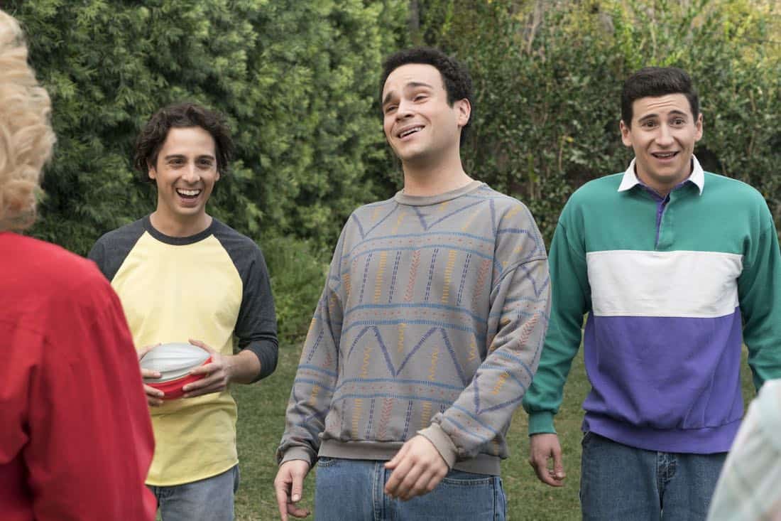 THE GOLDBERGS - "Colors" - Barry enlists the JTP to help him break up Beverly's group of friends so Barry can have all the attention but soon realizes he made a major mistake when Beverly gets into a fight with her friends. Meanwhile, Adam's attempts to trick Murray into loving theater backfire, on "The Goldbergs," WEDNESDAY, MARCH 28 (8:00-8:30 p.m. EDT), on The ABC Television Network. (ABC/Byron Cohen) MATT BUSH, TROY GENTILE, SAM LERNER