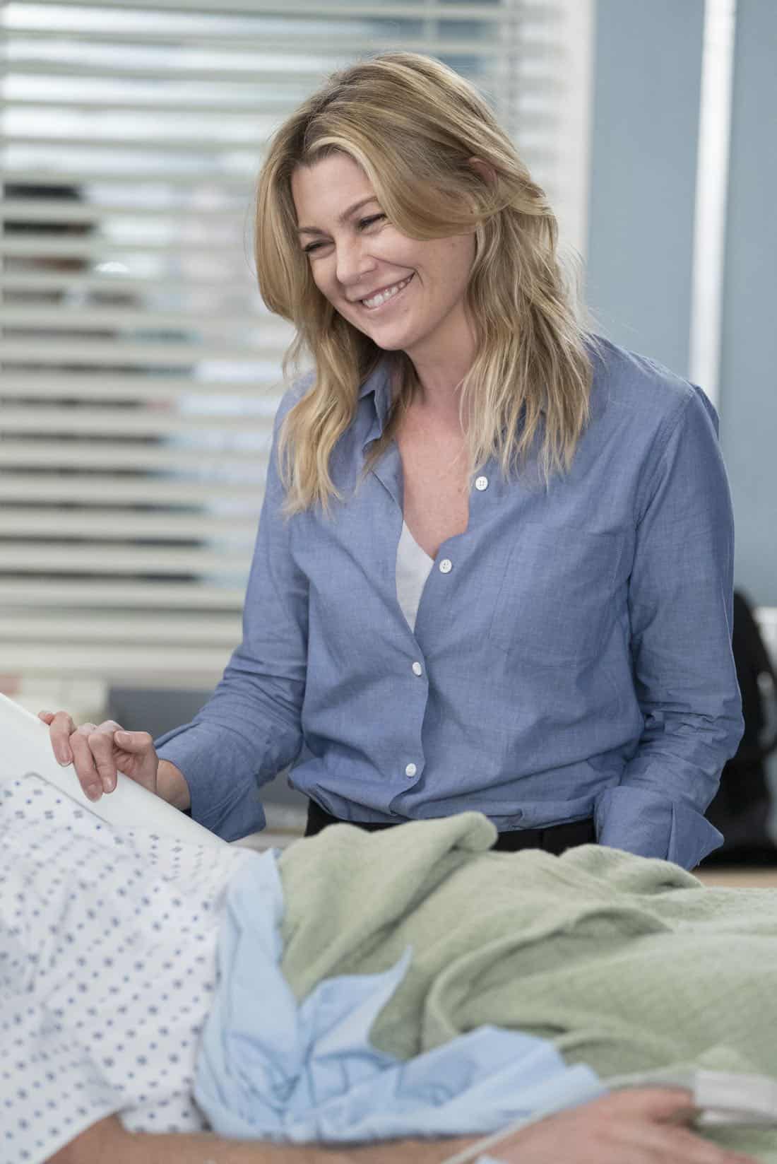 GREY'S ANATOMY - "One Day Like This" - April's crisis of faith is challenged by a patient she treats who is a rabbi, and Meredith treats a patient who is a transplant surgeon from another hospital, on "Grey's Anatomy," THURSDAY, MARCH 29 (8:00-9:00 p.m. EDT), on The ABC Television Network. (ABC/Eric McCandless) ELLEN POMPEO GREY'S ANATOMY - "One Day Like This" - April's crisis of faith is challenged by a patient she treats who is a rabbi, and Meredith treats a patient who is a transplant surgeon from another hospital, on "Grey's Anatomy," THURSDAY, MARCH 29 (8:00-9:00 p.m. EDT), on The ABC Television Network. (ABC/Eric McCandless) ELLEN POMPEO