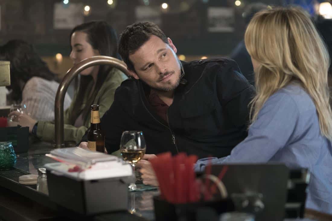 GREY'S ANATOMY - "One Day Like This" - April's crisis of faith is challenged by a patient she treats who is a rabbi, and Meredith treats a patient who is a transplant surgeon from another hospital, on "Grey's Anatomy," THURSDAY, MARCH 29 (8:00-9:00 p.m. EDT), on The ABC Television Network. (ABC/Eric McCandless) JUSTIN CHAMBERS, ELLEN POMPEO