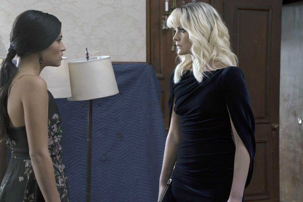 BLINDSPOT -- "Mum's The Word" Episode 317 -- Pictured: (l-r) Kristina Reyes as Avery, Jaimie Alexander as Jane Doe -- (Photo by: Virginia Sherwood/NBC) BLINDSPOT -- "Mum's The Word" Episode 317 -- Pictured: (l-r) Kristina Reyes as Avery, Jaimie Alexander as Jane Doe -- (Photo by: Virginia Sherwood/NBC)