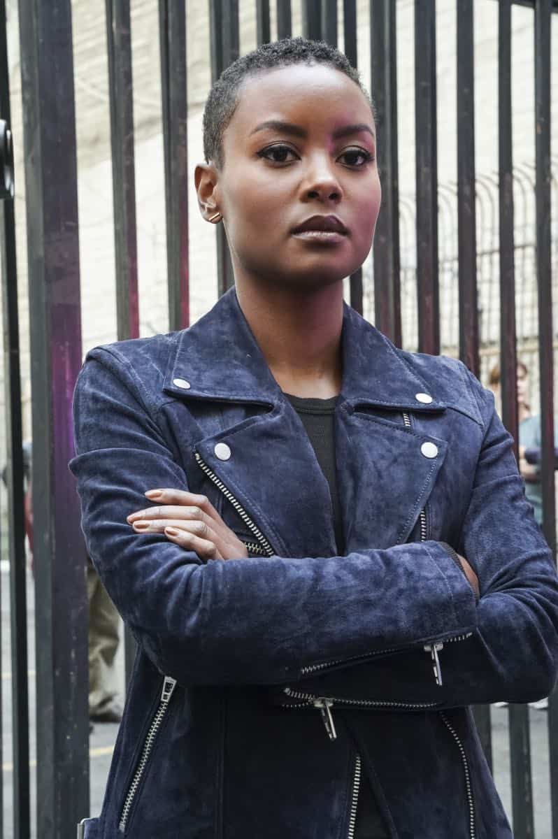 "The Monster" - Pictured: Andrea Bordeaux (NCIS Special Agent Harley Hidoko). While investigating a missing personÃÂs case, the team uncovers a killer who puts on shows for high-paying voyeurs. Also, Mosley assigns Callen as her partner on a joint ATF mission to apprehend someone from her past, on NCIS: LOS ANGELES, Sunday, April 1 (9:00-10:00 PM, ET/PT) on the CBS Television Network. Photo: Ron P. Jaffe/CBS é2018 CBS Broadcasting, Inc. All Rights Reserved.