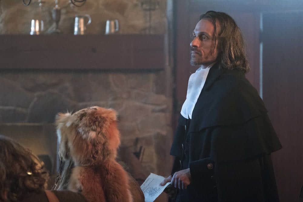 TIMELESS -- "The Salem Witch Hunt" Episode 204 -- Pictured: Henri Lubatti as Judge Hathorne -- (Photo by: Patrick Wymore/NBC) TIMELESS -- "The Salem Witch Hunt" Episode 204 -- Pictured: Henri Lubatti as Judge Hathorne -- (Photo by: Patrick Wymore/NBC)