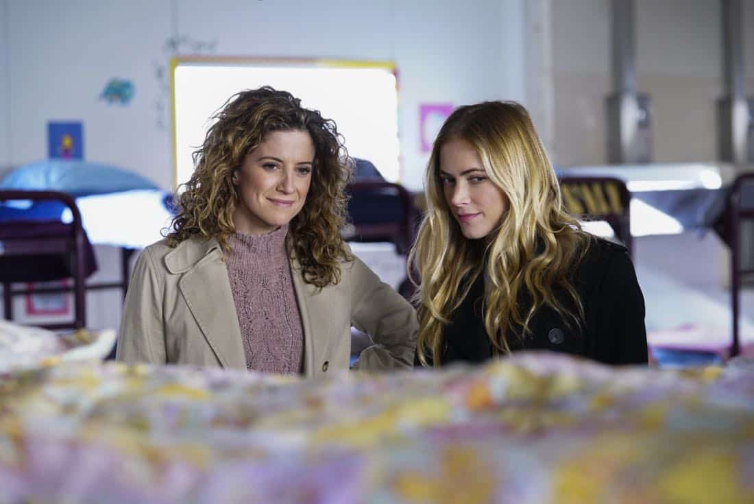 "The Numerical Limit" -- Gibbs is granted protective custody of a 10-year-old orphaned refugee, Elena (Lily Rose Silver), when an NCIS case reveals she is the target of a violent gang, on NCIS, Tuesday, April 3 (8:00-9:00 PM, ET/PT) on the CBS Television Network. Pictured: Alexis Carra, Emily Wickersham Photo: Sonja Flemming/CBS é2018 CBS Broadcasting, Inc. All Rights Reserved