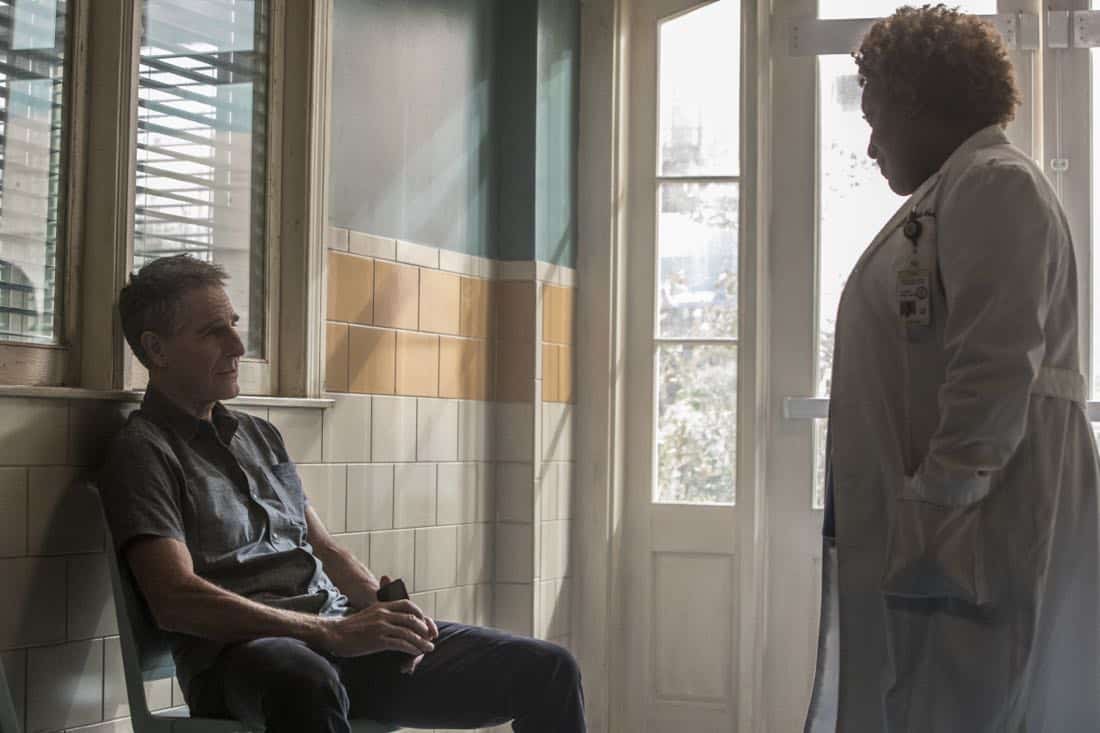 "High Stakes" -- Percy and Lasalle go undercover at a high-stakes, underground poker game after the organizer targets players with access to a naval research laboratory. Also, Laurel Pride (Shanley Caswell) visits her dad during spring break to discuss options after her upcoming graduation, on NCIS: NEW ORLEANS, Tuesday, April 3 (10:00-11:00 PM, ET/PT) on the CBS Television Network. Pictured L-R: Scott Bakula as Special Agent Dwayne Pride and CCH Pounder as Dr. Loretta Wade Photo: Skip Bolen/CBS é2018 CBS Broadcasting, Inc. All Rights Reserved