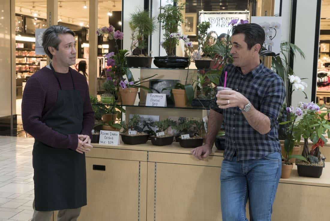 MODERN FAMILY - "Daddy Issues" - When Gloria's ex-boyfriend Jorge (guest star Gabriel Iglesias) stops by for a visit, his striking resemblance to Manny makes Jay question if he might be Manny's real dad; Phil agonizes over getting the perfect anniversary gift for Claire; Cam and Mitch are out of their depth when Lily gets into a fight at school over bras, on "Modern Family," WEDNESDAY, APRIL 4 (9:00-9:31 p.m. EDT), on The ABC Television Network. (ABC/Ron Tom) MICHAEL CHURVEN, TY BURRELL