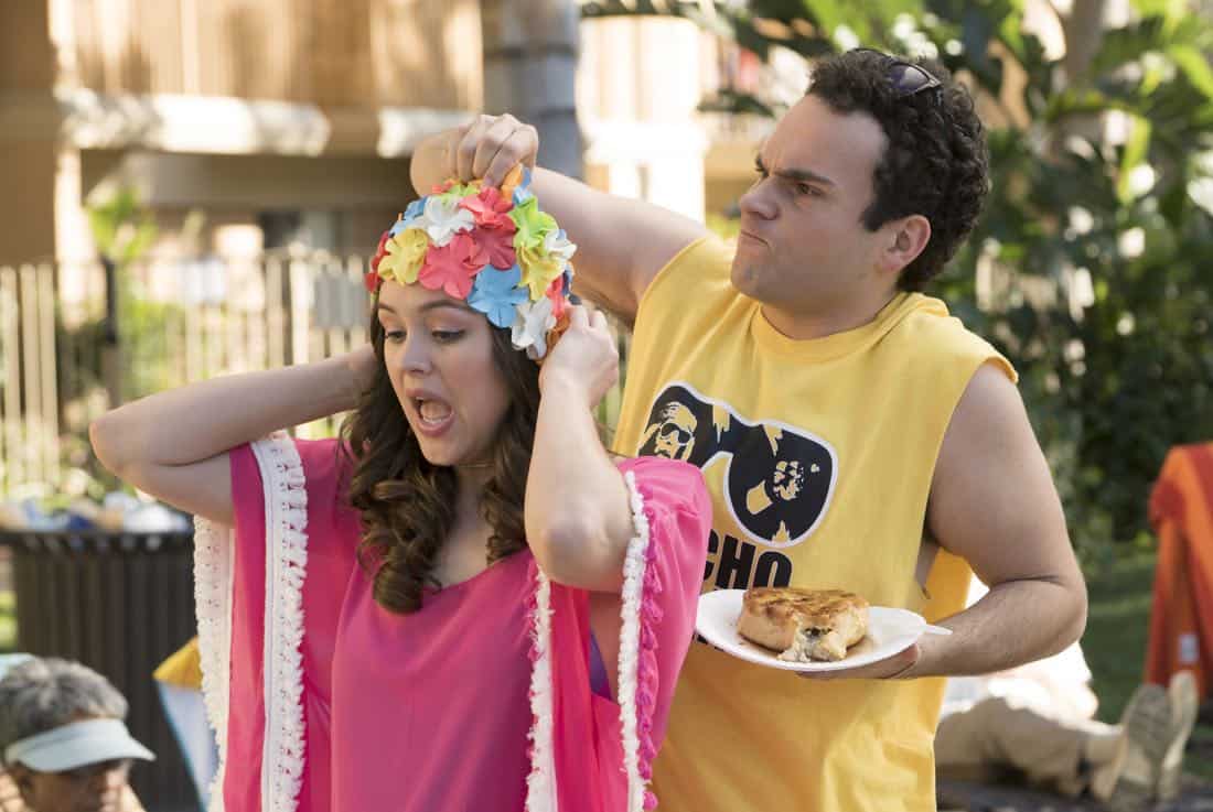 THE GOLDBERGS - "MTV Spring Break" - Hoping to get the true spring break experience, Erica and Barry visit Pops in Florida, yet it's nothing how they expected. Meanwhile, Adam tells the truth to Beverly and Murray but then gets a surprising reaction, on "The Goldbergs," WEDNESDAY, APRIL 4 (8:00-8:30 p.m. EDT), on The ABC Television Network. (ABC/Ron Tom) HAYLEY ORRANTIA, TROY GENTILE