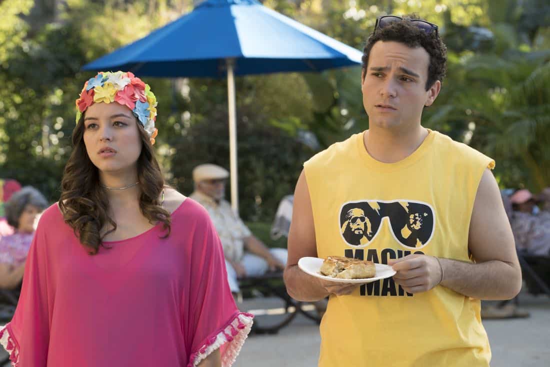 THE GOLDBERGS - "MTV Spring Break" - Hoping to get the true spring break experience, Erica and Barry visit Pops in Florida, yet it's nothing how they expected. Meanwhile, Adam tells the truth to Beverly and Murray but then gets a surprising reaction, on "The Goldbergs," WEDNESDAY, APRIL 4 (8:00-8:30 p.m. EDT), on The ABC Television Network. (ABC/Ron Tom) HAYLEY ORRANTIA, TROY GENTILE