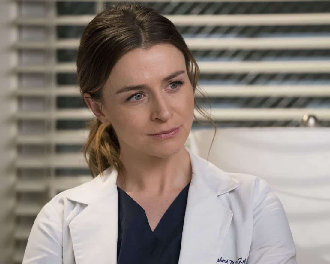 GREY'S ANATOMY - "Hold Back the River" - Amelia, Koracick and DeLuca perform a risky, groundbreaking procedure using ultrasound waves to remove a young patient's brain tumor. Meanwhile, Meredith and Jo work with different polymers to try to salvage their project submission; and Richard's AA sponsor is admitted to Grey Sloan with a DNR, on "Grey's Anatomy," THURSDAY, APRIL 5 (8:00-9:00 p.m. EDT), on The ABC Television Network. (ABC/Mitch Haaseth) CATERINA SCORSONE