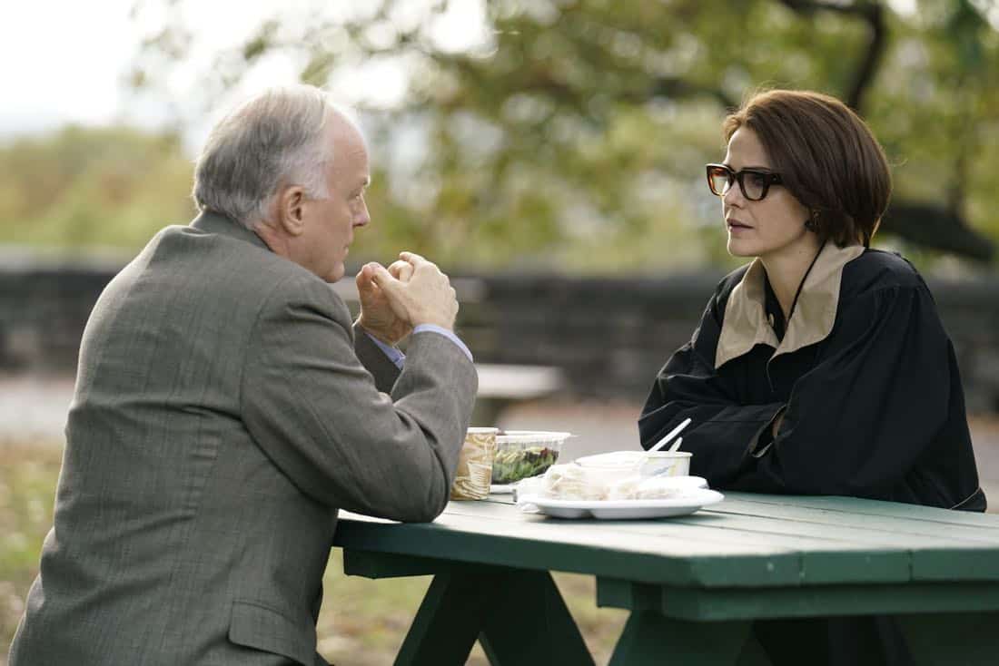THE AMERICANS -- "Tchaikovsky" -- Season 6, Episode 2 (Airs Wednesday, April 4, 10:00 pm/ep) -- Pictured: (l-r) Reed Birney as McCleesh, Keri Russell as Elizabeth Jennings. CR: Patrick Harbron/FX