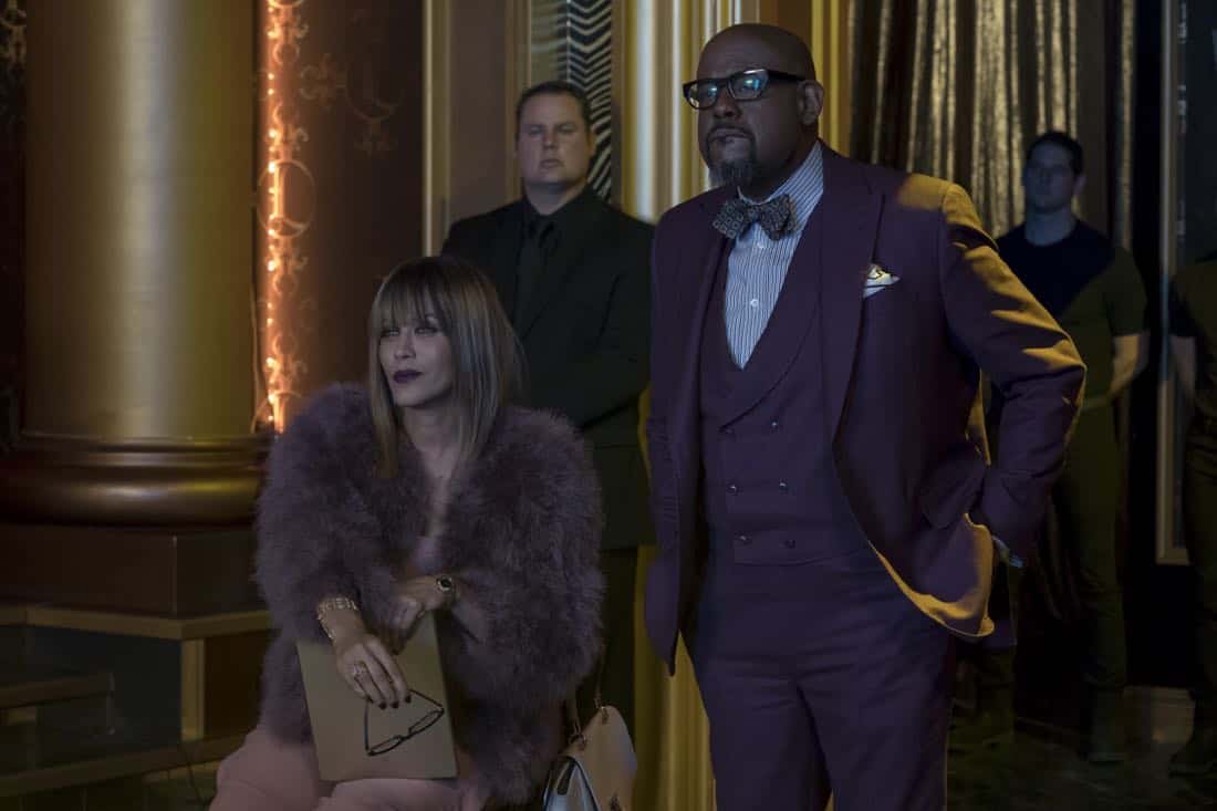 EMPIRE: Pictured L-R: Guest stars Nicole Ari Parker and Forest Whitaker in the "Without Apology" episode of EMPIRE airing Wednesday, April 4, (8:00-9:00 PM ET/PT) on FOX. ©2018 Fox Broadcasting Co. CR: Chuck Hodes/FOX