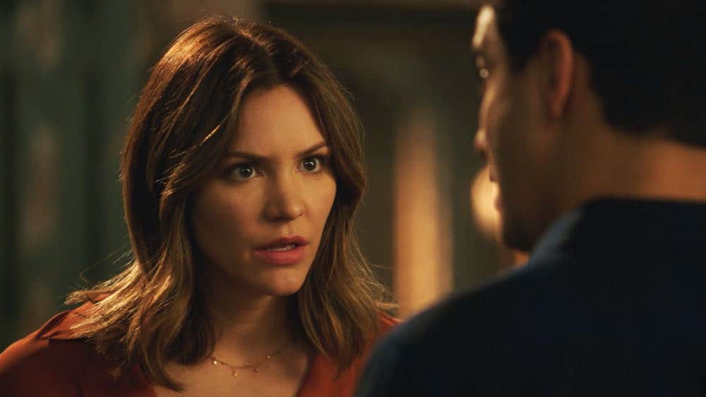 "A Lie in the Sand" -- Team Scorpion heads to Northeast Africa where they must carefully navigate a minefield in order to save the lives of local villagers. Also, Paige and Walter's relationship takes a shocking turn, and Toby and Happy make an important decision, on the fourth season finale of SCORPION, Monday, April 16 (10:00-11:00 PM, ET/PT) on the CBS Television Network. Pictured: Katharine McPhee Photo: CBS é2018 CBS Broadcasting, Inc. All Rights Reserved