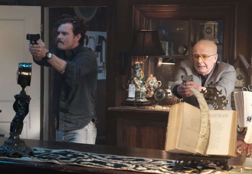 LETHAL WEAPON: L-R: Clayne Crawford and guest star Jude Ciccolella in the "Frankie Comes to Hollywood" episode of LETHAL WEAPON airing Tuesday, April 10 (8:00-9:00 PM ET/PT) on FOX. ©2018 Fox Broadcasting Co. CR: Ray Mickshaw/FOX