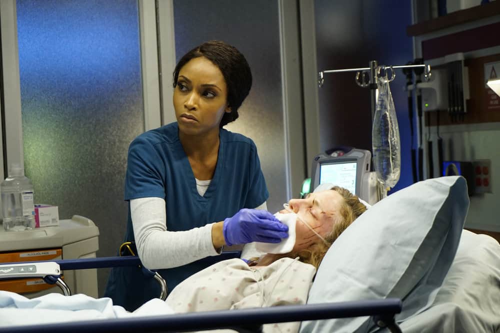 CHICAGO MED -- "Devil in Disguise" Episode 315 -- Pictured: Yaya DaCosta as April Sexton -- (Photo by: Elizabeth Sisson/NBC)