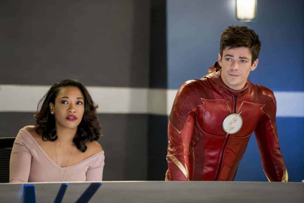 The Flash -- "Null and Annoyed" -- Image Number: FLA417b_0054b.jpg -- Pictured (L-R): Candice Patton as Iris West and Grant Gustin as Barry Allen/The Flash -- Photo: Shane Harvey/The CW -- é 2018 The CW Network, LLC. All rights reserved