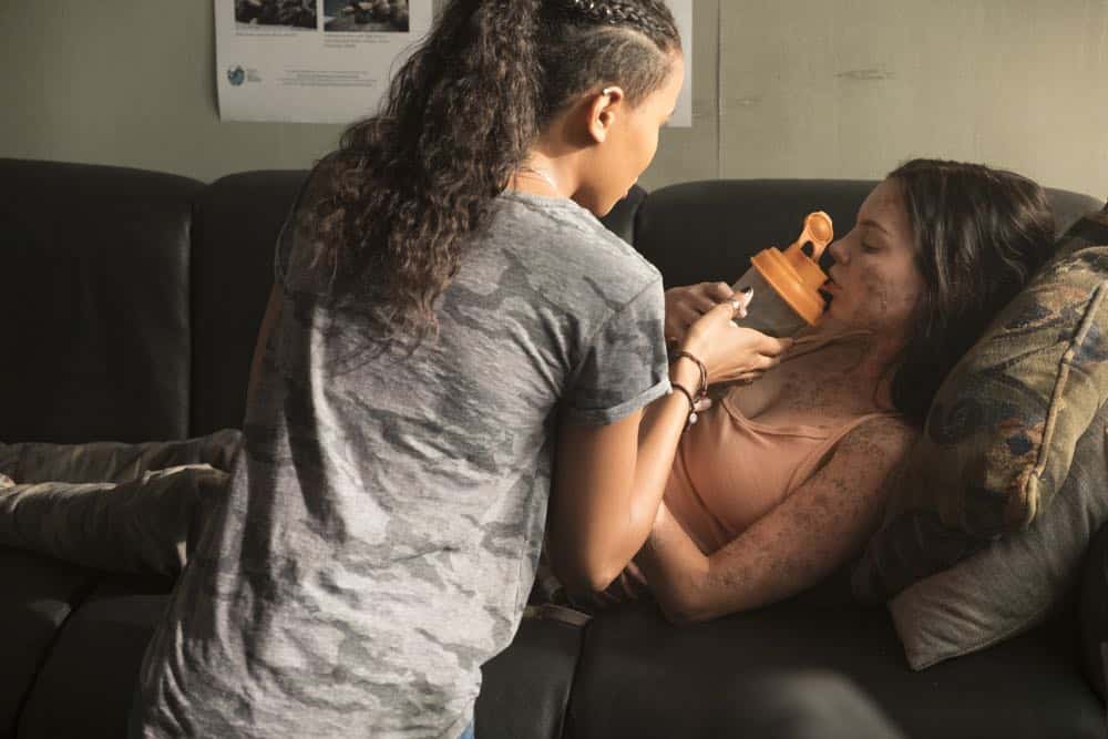 SIREN - "On The Road" - When the military facility goes on high alert, Chris manages to escape, but he’s not the only one who gets out. This episode of "On The Road" airs Thursday, April 12 (8:00 - 9:01 p.m. EDT) on Freeform. (Freeform/Jeff Weddell) FOLA EVANS-AKINBOLA, ELINE POWELL