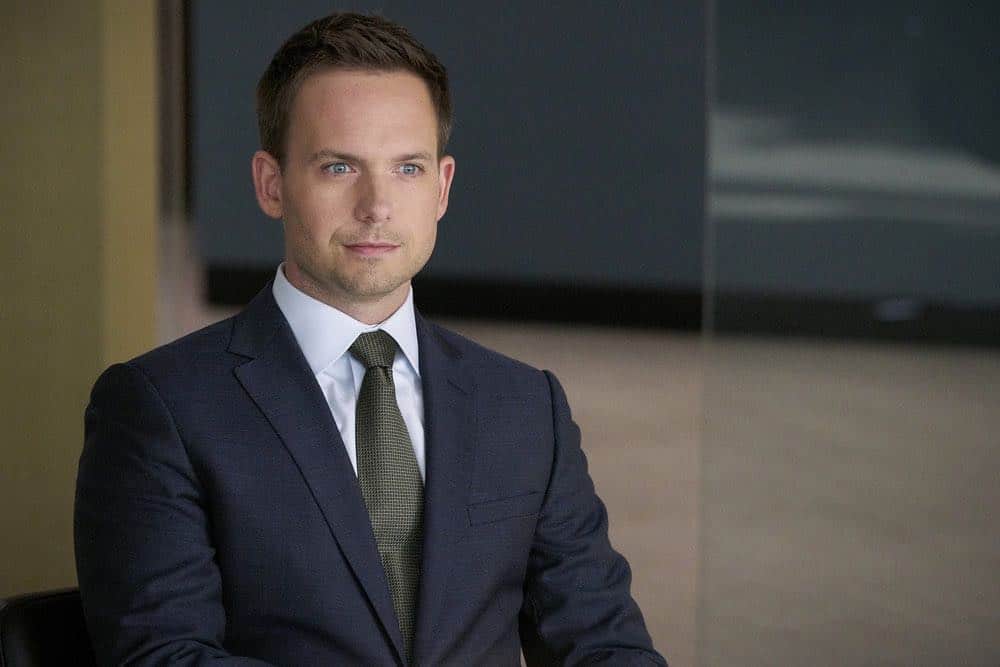 SUITS -- "Inevitable" Episode 713 -- Pictured: Patrick J. Adams as Mike Ross -- (Photo by: Ian Watson/USA Network)