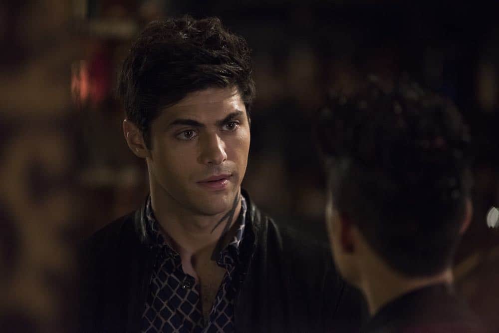 SHADOWHUNTERS - "Stronger Than Heaven" - Someone is out to get Simon and Jace is on the hunt to find out who it is, meanwhile Clary turns to Luke to find a way to help Jace. Alec worries about the future of his relationship after learning more about Magnus’ romantic past. This episode of "Shadowhunters" airs Tuesday, April (8:00 - 9:00 p.m. EDT) on Freeform. (Freeform/John Medland) MATTHEW DADDARIO, HARRY SHUM JR.