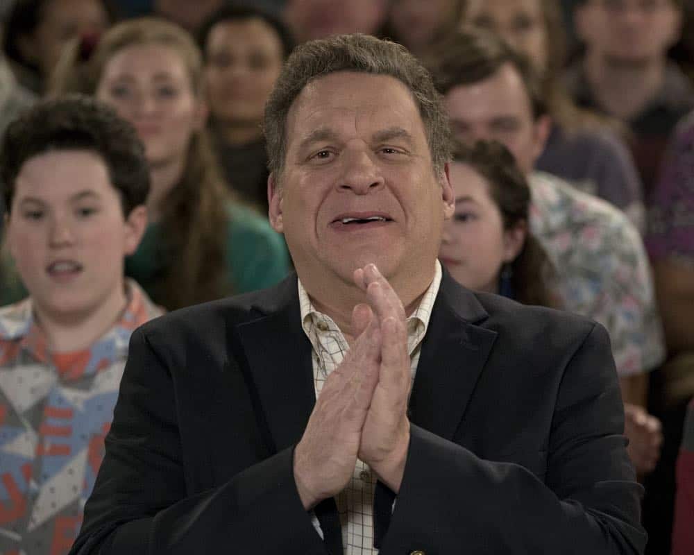 THE GOLDBERGS - "Flashy Little Flashdancer" - After seeing "Flashdance," Beverly decides to take up dance with the Frentas and is dejected when the family doesn't support her after telling them she is going to be in a recital. Meanwhile, when Emmy starts dating a cool guy, Adam thinks their friendship is in jeopardy, so he sets out to be cooler which backfires, on "The Goldbergs," WEDNESDAY, APRIL 11 (8:00-8:30 p.m. EDT), on The ABC Television Network. (ABC/Byron Cohen) JEFF GARLIN