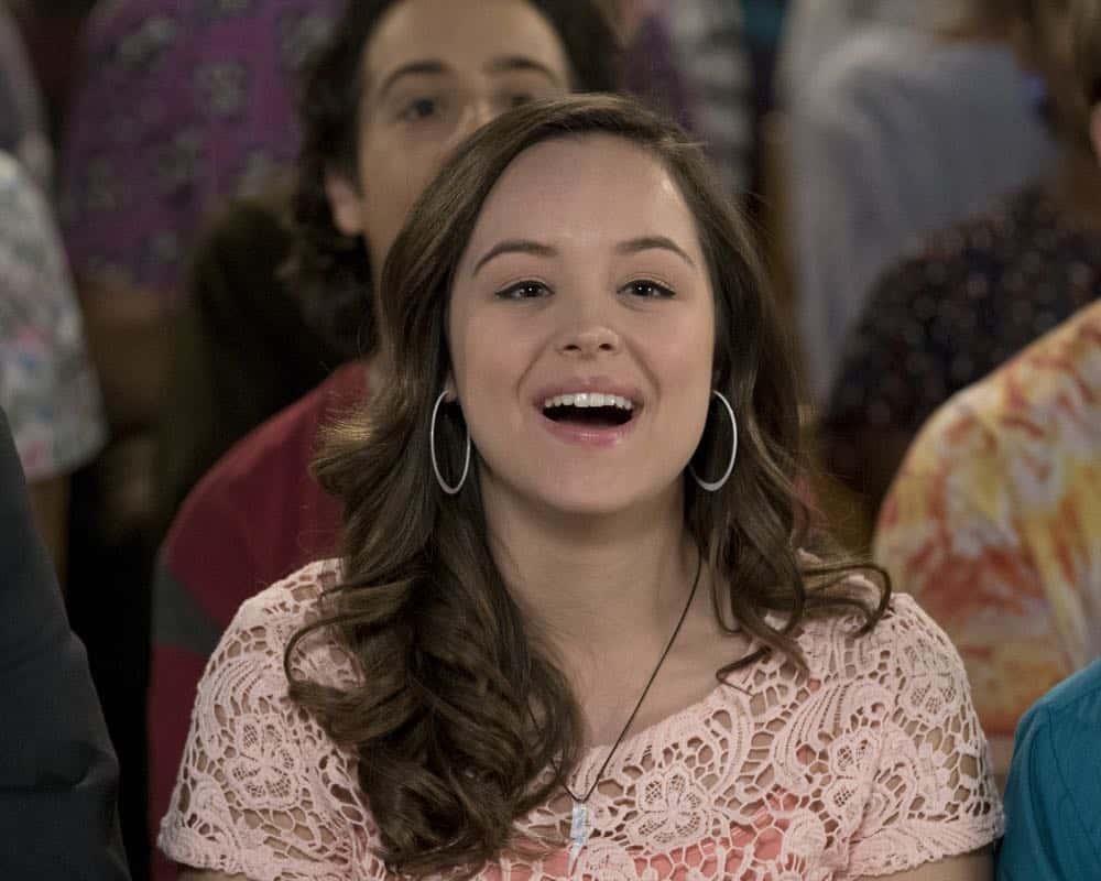 THE GOLDBERGS - "Flashy Little Flashdancer" - After seeing "Flashdance," Beverly decides to take up dance with the Frentas and is dejected when the family doesn't support her after telling them she is going to be in a recital. Meanwhile, when Emmy starts dating a cool guy, Adam thinks their friendship is in jeopardy, so he sets out to be cooler which backfires, on "The Goldbergs," WEDNESDAY, APRIL 11 (8:00-8:30 p.m. EDT), on The ABC Television Network. (ABC/Byron Cohen) HAYLEY ORRANTIA, MATT BUSH