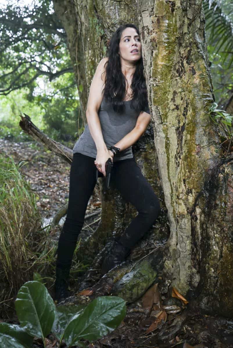 "He lokomaika'i ka manu o Kaiona" -- Catherine Rollins (Michelle Borth) recruits McGarrett and Jerry to help her track down a uranium deposit thought to be hidden on an abandoned Hawaiian island before a suspected terrorist can make dirty bombs with it. Also, when Junior falls and is trapped in a ravine, he reflects on his estranged relationship with his father, on HAWAII FIVE-0, Friday, April 13 (9:00-10:00 PM, ET/PT) on the CBS Television Network. Pictured : Michelle Borth as Catherine Rollins .Photo: Karen Neal/CBS é2018 CBS Broadcasting, Inc. All Rights Reserved ("He lokomaika'i ka manu o Kaiona" is Hawaiian for "Kind is the Bird of Kaiona")