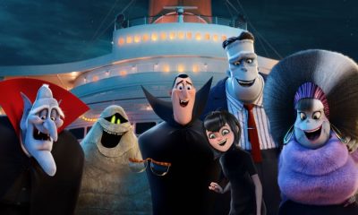 Vlad (Mel Brooks), Murray the Mummy (Keegan-Michael Key), Invisible Man (David Spade), Dracula (Adam Sandler), Mavis (Selena Gomez), Frank (Kevin James) and Eunice (Fran Drescher) in Columbia Pictures and Sony Pictures Animation's HOTEL TRANSYLVANIA 3: SUMMER VACATION.