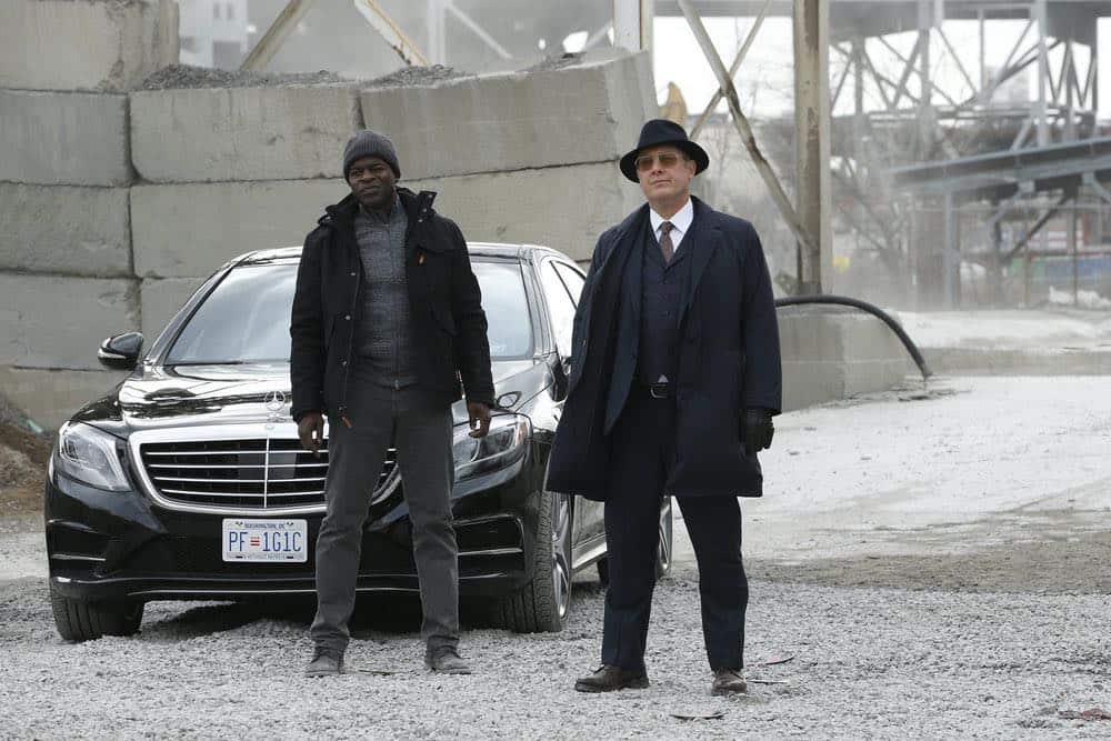 THE BLACKLIST -- "Ian Garvey (#13): Conclusion" Episode 519 -- Pictured: (l-r) Hisham Tawfiq as Dembe Zuma, James Spader as Raymond "Red" Reddington -- (Photo by: Will Hart/NBC)
