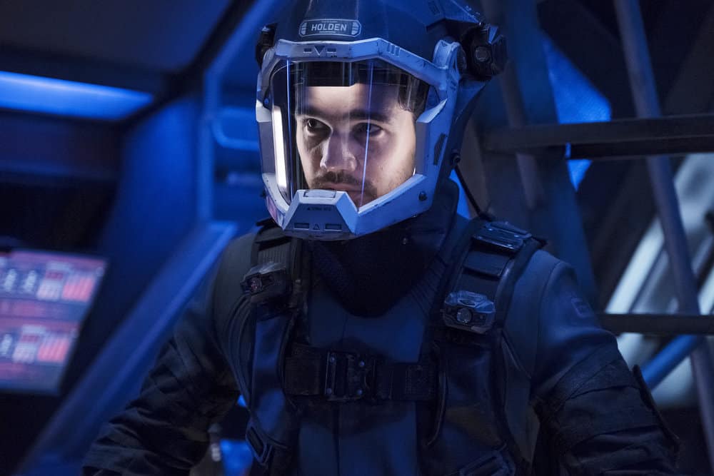 THE EXPANSE -- "Iff" Episode 302 -- Pictured: Steven Strait as Earther James Holden -- (Photo by: Rafy/Syfy)