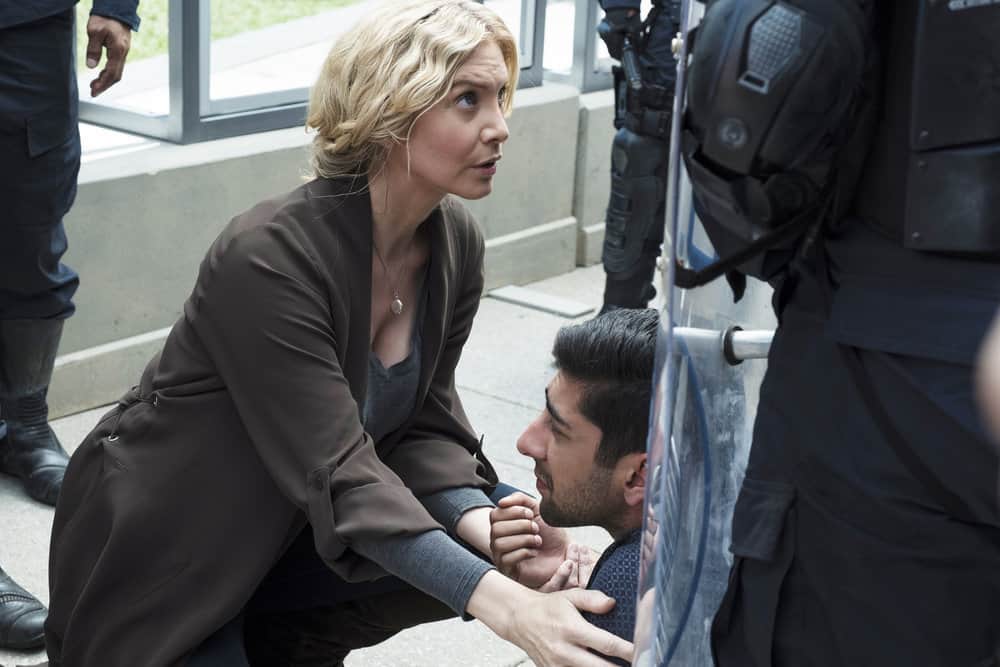 THE EXPANSE -- "Iff" Episode 302 -- Pictured: Elizabeth Mitchell as Anna Volovodov -- (Photo by: Rafy/Syfy)