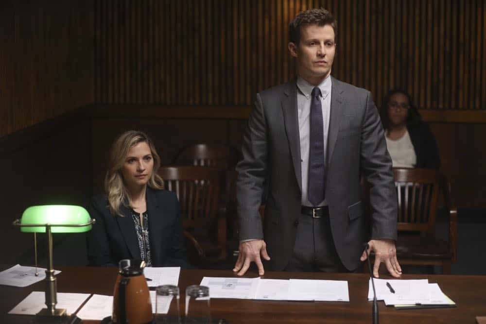 "Risk Management" -- Danny and Baez race to find a missing girl who will die within 72 hours without her heart medication. Also, Jamie and Eddie are on the wrong side of an investigation after engaging in a car chase, Frank, Garrett and Gormley investigate the rise in the settlement of lawsuits against cops, and Sean wins an essay contest and receives a medal from former New York City Mayor David Dinkins, on BLUE BLOODS, Friday, April 13 (10:00-11:00 PM, ET/PT) on the CBS Television Network. Pictured: Vanessa Ray, Will Estes. Photo: Craig Blankenhorn/CBS é2018CBS Broadcasting Inc. All Rights Reserved.