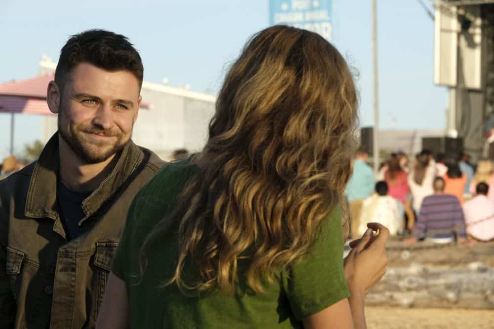 THE CROSSING - "Pax Americana" - A wounded Reece faces off with her pursuers miles away, while Jude's plan to spend quality time with his son leads to a terrifying ordeal. Back at the camp, Hannah escapes to get her first look at the outside world as Dr. Sophie Forbin arrives to assess the larger threat presented by Leah's unusual virus. Meanwhile, Emma discovers unsettling information which makes her question who she's really working for, on "The Crossing," airing MONDAY, APRIL 16 (10:00-11:00 p.m. EDT), on The ABC Television Network. (ABC/Jeff Weddell) TOMMY BASTOW, KELLY MISSAL