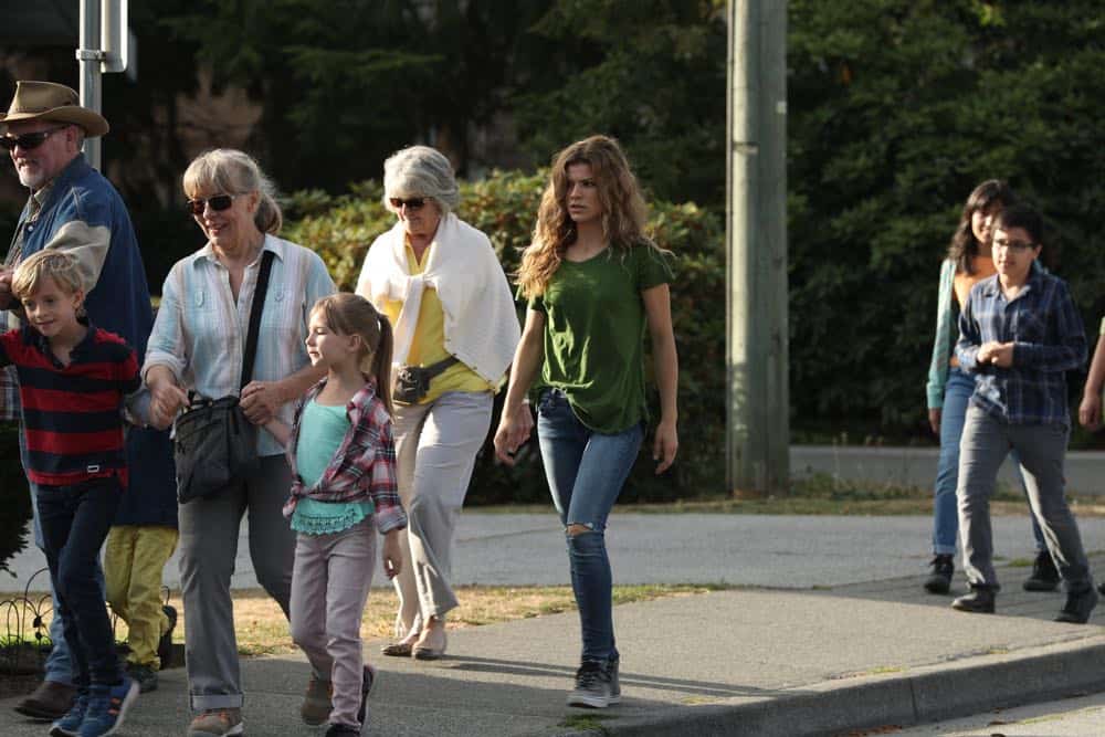 THE CROSSING - "Pax Americana" - A wounded Reece faces off with her pursuers miles away, while Jude's plan to spend quality time with his son leads to a terrifying ordeal. Back at the camp, Hannah escapes to get her first look at the outside world as Dr. Sophie Forbin arrives to assess the larger threat presented by Leah's unusual virus. Meanwhile, Emma discovers unsettling information which makes her question who she's really working for, on "The Crossing," airing MONDAY, APRIL 16 (10:00-11:00 p.m. EDT), on The ABC Television Network. (ABC/Jack Rowand) KELLEY MISSAL