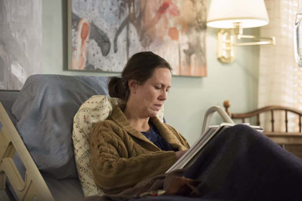 THE AMERICANS -- "Mr. and Mrs. Teacup" -- Season 6, Episode 4 (Airs Wednesday, April 18, 10:00 pm/ep) -- Pictured: Miriam Shor as Erica. CR: Eric Liebowitz/FX