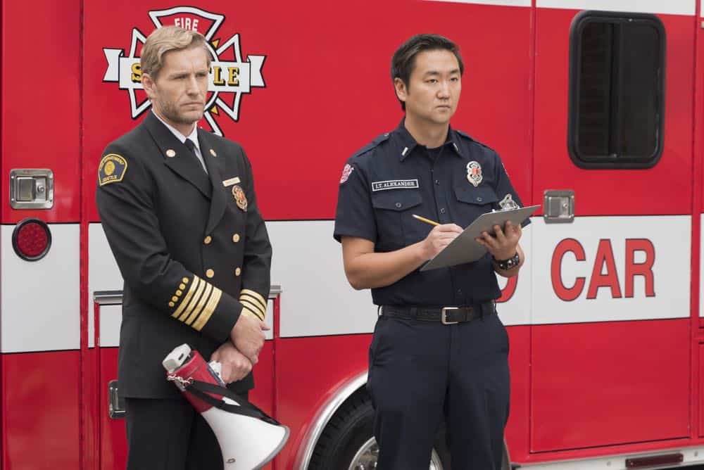 STATION 19 - "Stronger Together" - Andy, Jack and 18 other candidates take the captaincy drill test, gunning for one spot as captain of Station 19. Meanwhile, Travis is serving as acting captain while Andy and Jack are away for the day; and Ben confronts Vic about her fears, on "Station 19," THURSDAY, APRIL 19 (9:00-10:00 p.m. EDT), on The ABC Television Network. (ABC/Eric McCandless) BRETT TUCKER